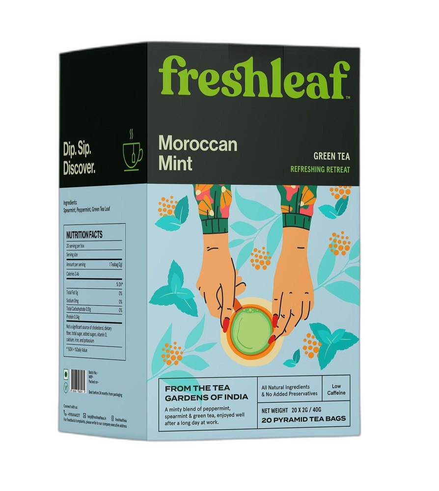 Fresh Leafs Peppermint Tea, Packaging Size: 20 pc