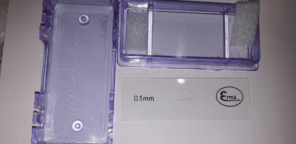 Analog Stage Micrometer Slide, For Lab, .01