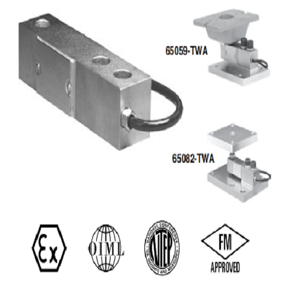 Sensortronics 65023 Single Ended Shear Beam loadcell, 125 Kg-10 Ton