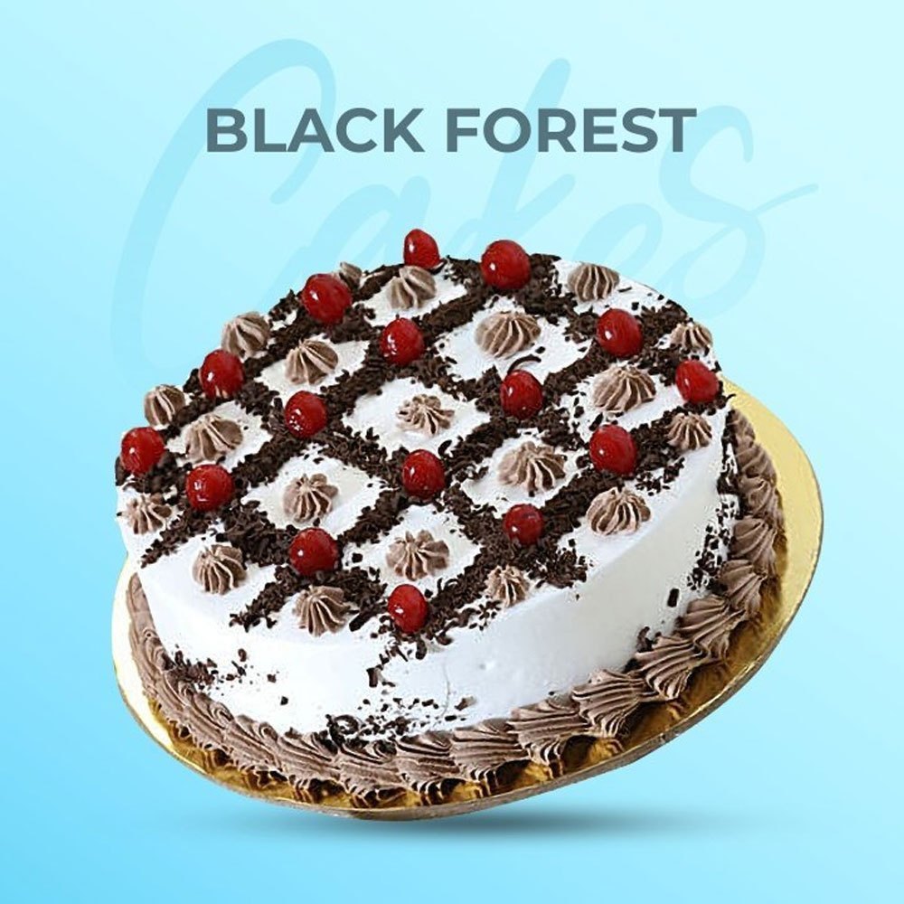 Choco Round Black Forest Cake, For Birthday Parties, Weight: 1kg