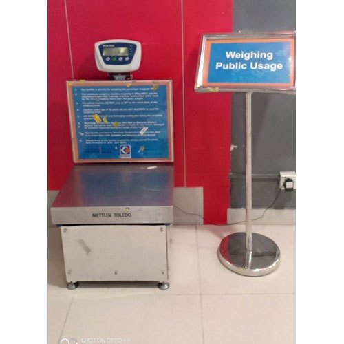 Digital Stainless Steel Mettler Toledo Public Usage Weighing Scale, Capacity: 100 kg