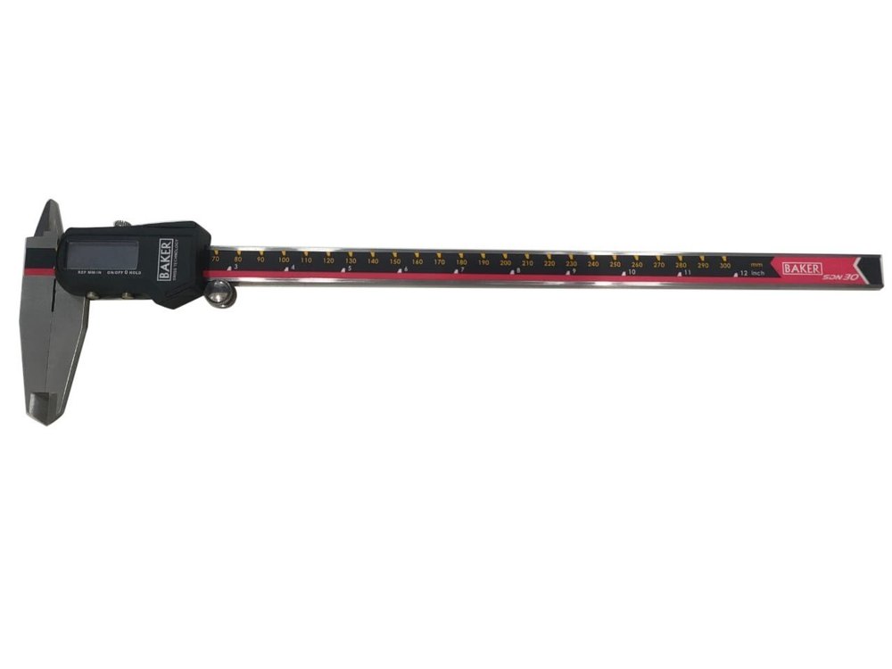 300mm Stainless Steel Baker Digital Vernier Caliper, Accuracy: 0.03%, Size/Dimension: 43cm