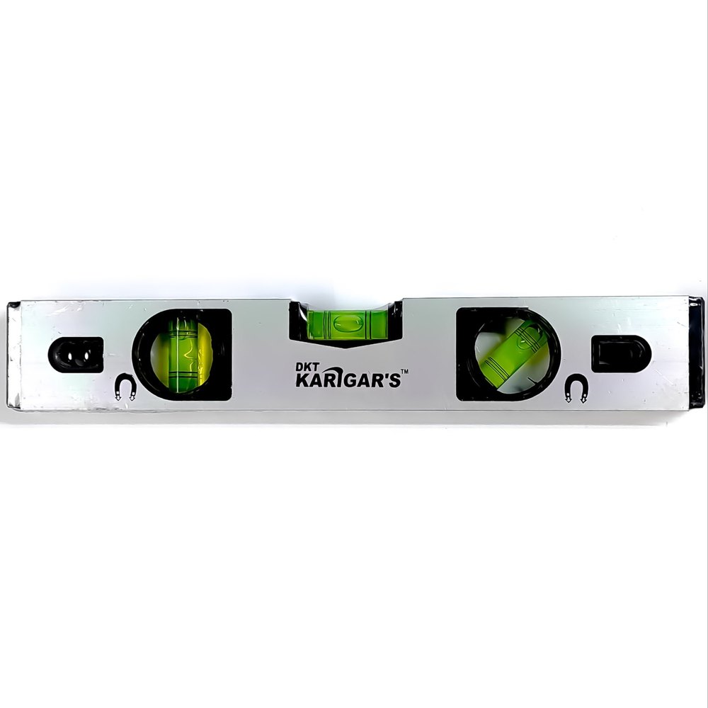 Aluminium Frame Silver Magnetic Spirit Level, Size: 12 Inch