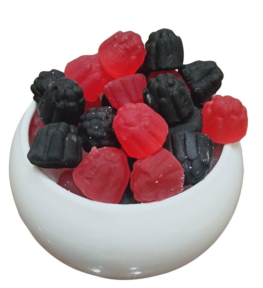 Red And Black Round Blackberry Jelly Candy, Packaging Type: Loose