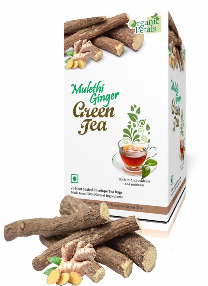 Herbal Mulethi Ginger Green Tea, Leaves