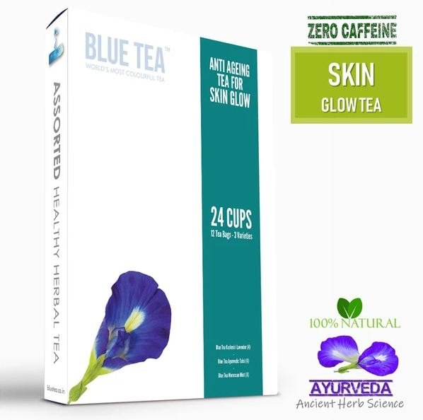 Blue Tea Assorted Anti-Ageing Tea Pack for Skin Glow