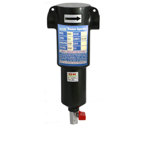 Stainless Steel Moisture Separator, Capacity: 100 Cfm To 1000 Cfm