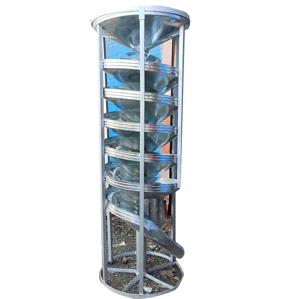 Cylindrical Stainless Steel Agriculture Spiral Separator, Capacity: 20 Quintal Per Hour