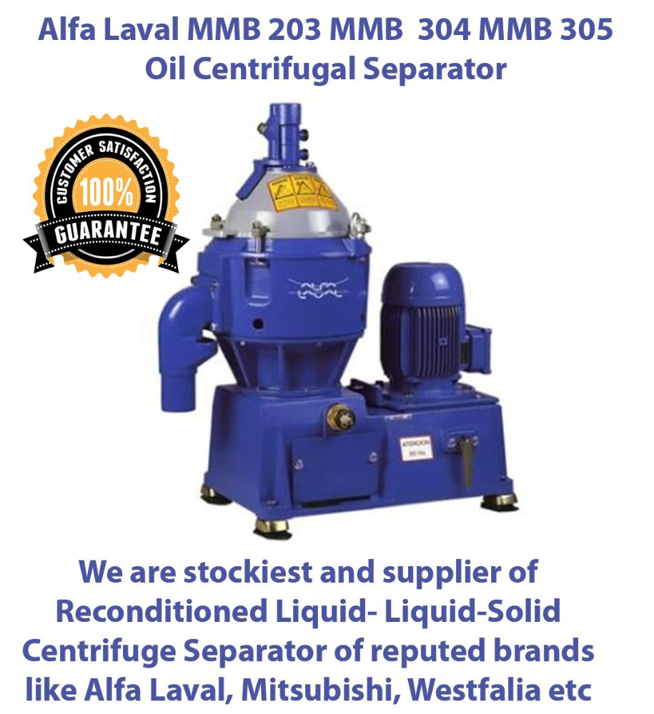 MS/SS Alfa Laval MMB 203 MMB 304 MMB 305 Oil Centrifugal Separator, Capacity: 150 Lph To 15000 Lph