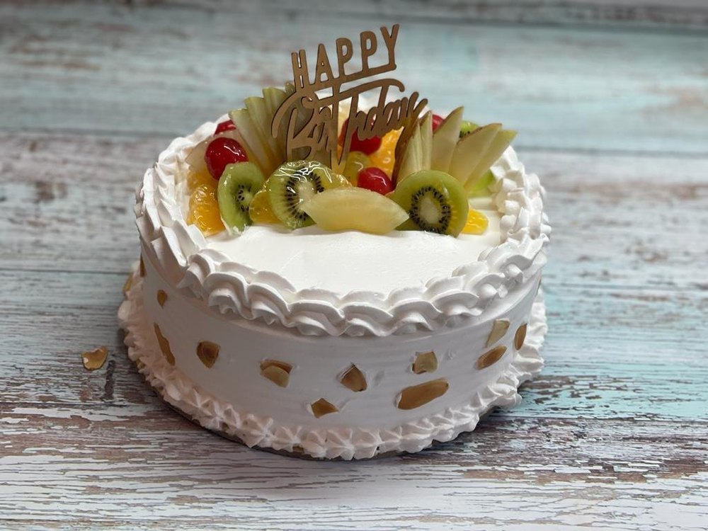 Pineapple Round Mix Fruit Cake, Packaging Type: Carton Box