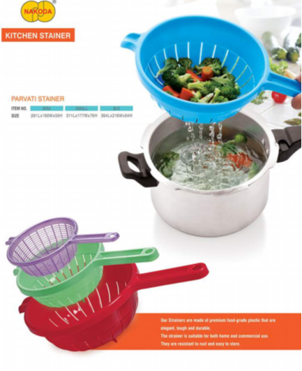 Nakoda Plastic Kitchen Stainer, Size: 3 Size