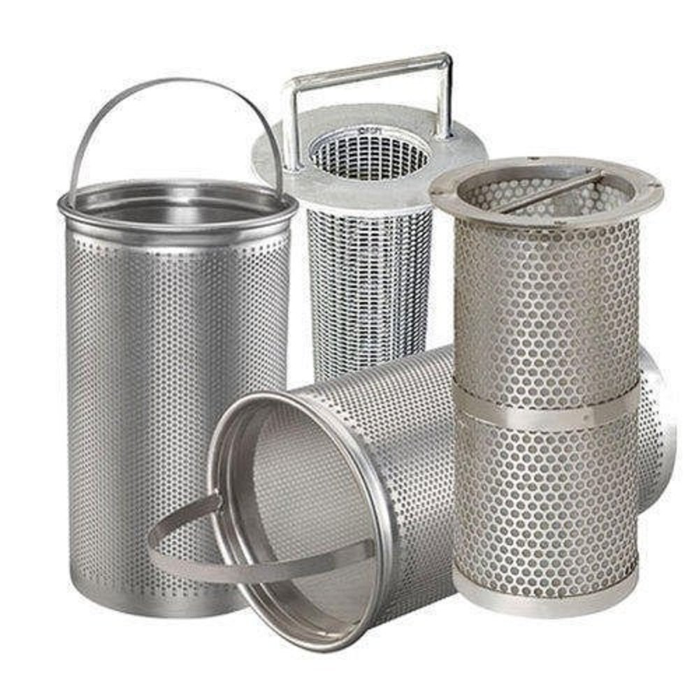 SS White Steel Filter Strainer, For Industrial