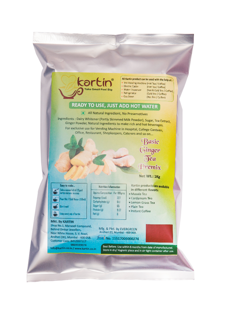 kartin Basic Ginger Tea Premix, Powder, Pack Size: 1 Kg