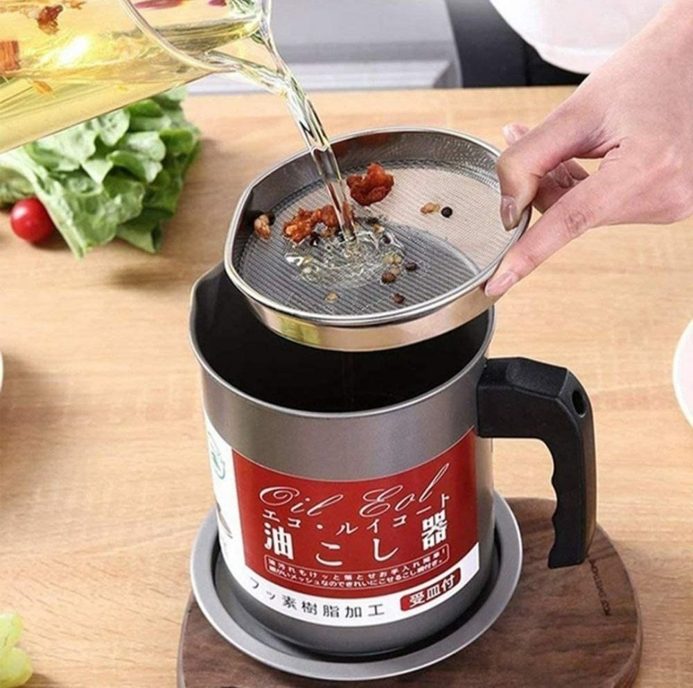 Metal Oil Strainer Pot