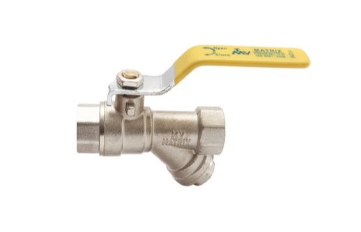 Brass Chrome Finish Strainer Ball Valve