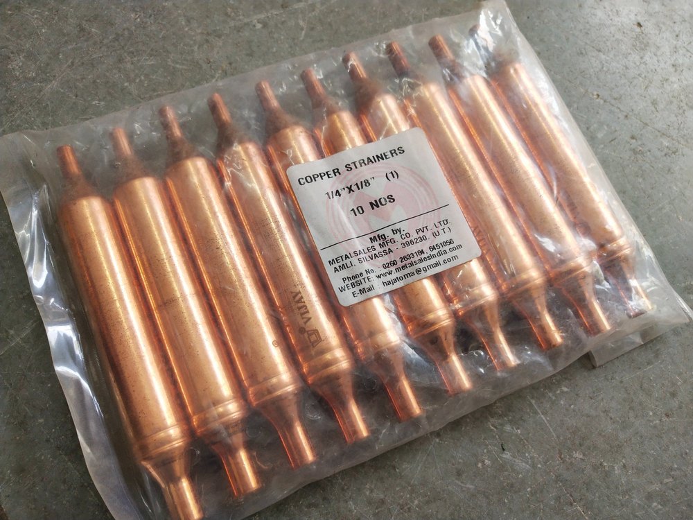 Cylindrical Gas Copper Strainers Filters