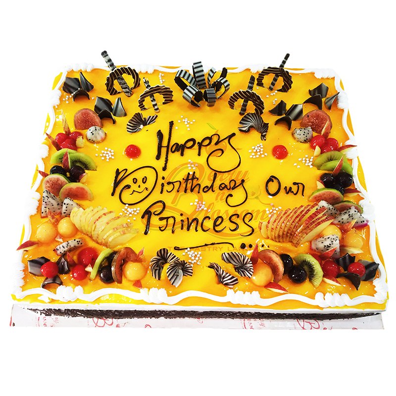 Square Fruitcake 3kg Mixed Fruit Cake, Packaging Type: Box, For Birthday Parties
