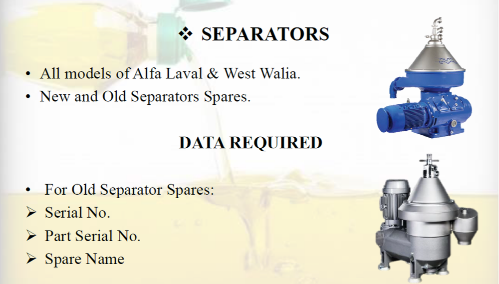 Separator Spares