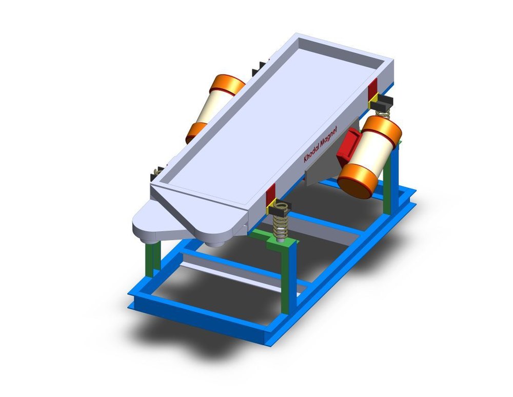 Iron Electromagnetic Shaker Screen Linear Vibratory Screen, Capacity: 2 Tph To 200 Tph
