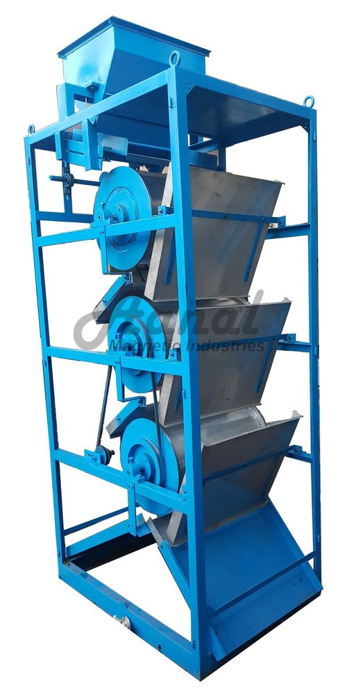 Triple Drum Permanent Magnetic Separator, Capacity: 3 Ton/Hour