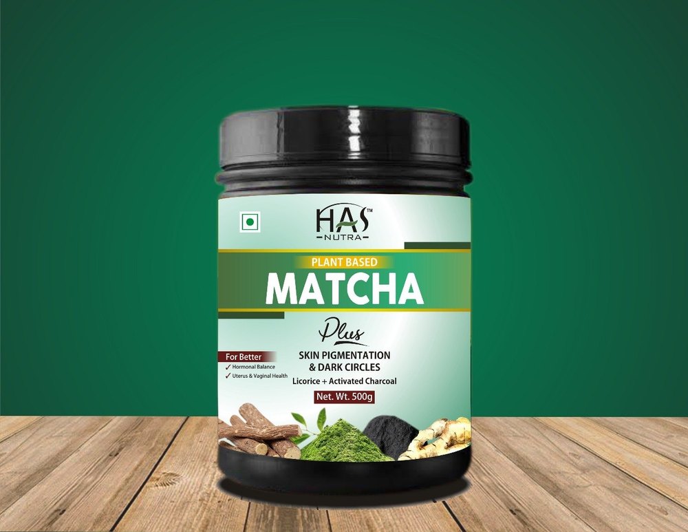 Masala Blend Green Tea Plant Based Matcha Plus Powder, Packaging Type: Jar, 500g