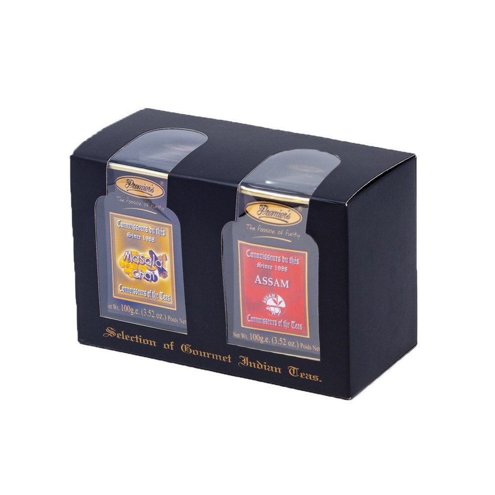 Premiers 2-in-1 Gourmet Tea Gift Collection, 200 Grams, Assam Tea + Masala Chai, PMSS Series