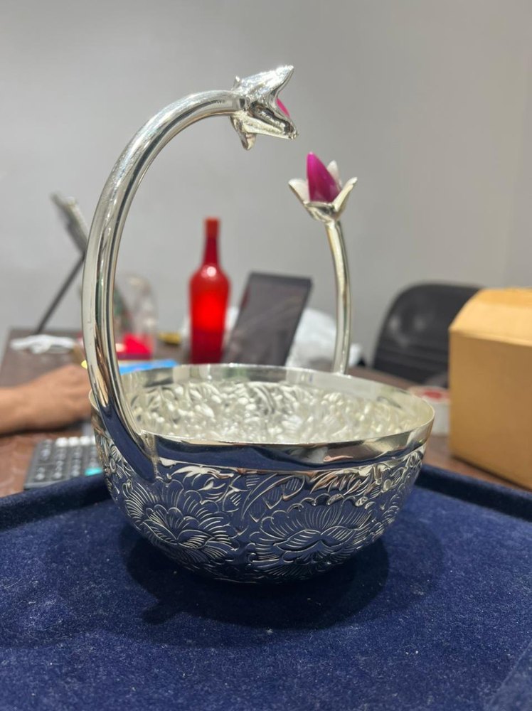 German SIlver Lotus Bowl, Packaging Type: Box