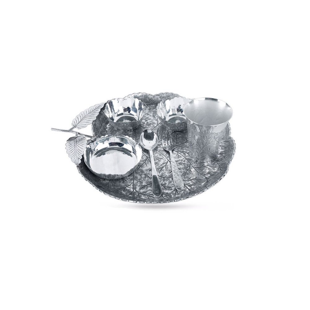 Leaf Pure Silver Dinner Set