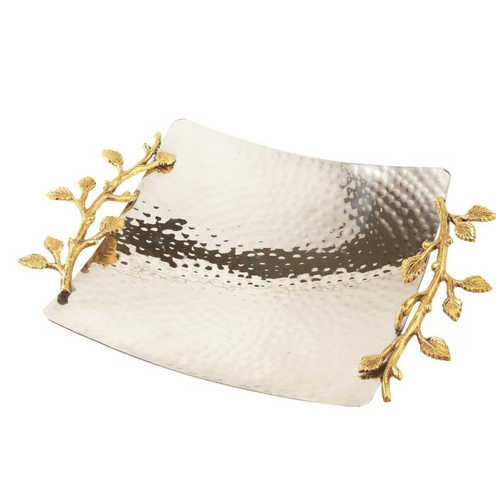 Silver Aluminium Serving Nickle Plated Trays, Size: 11.5x8x1