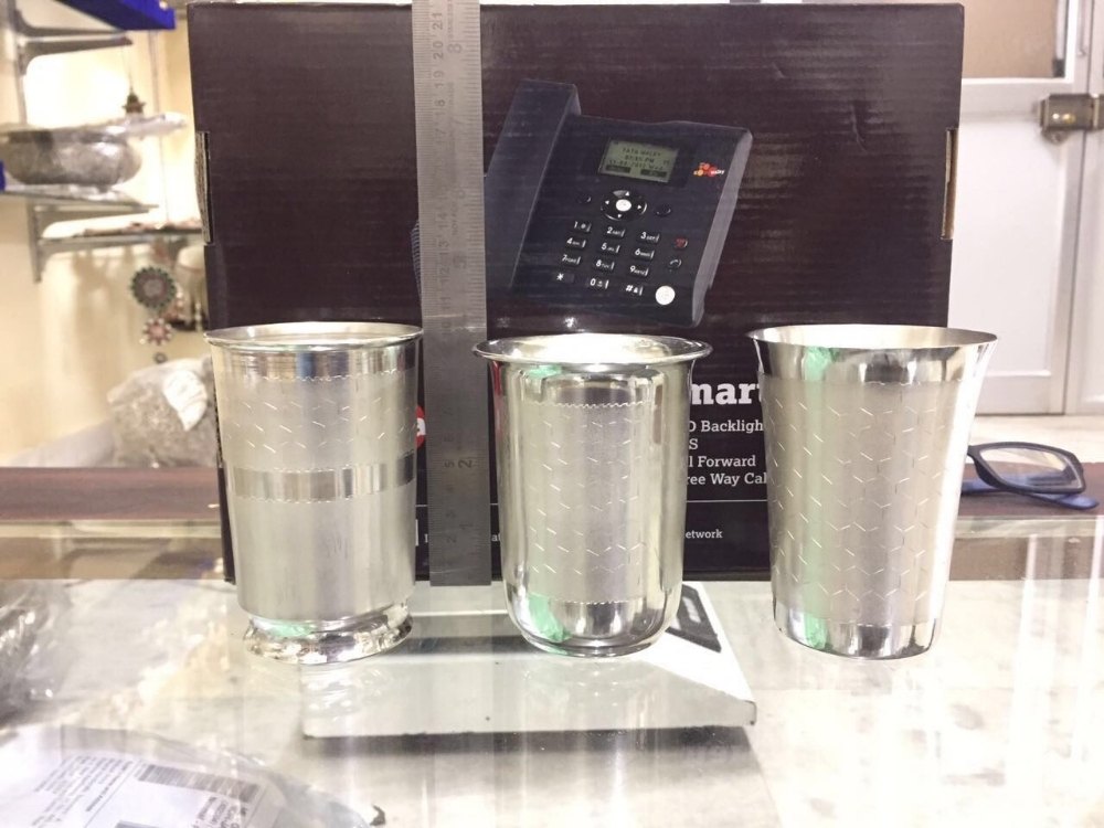 German silver Glass, Size: 4