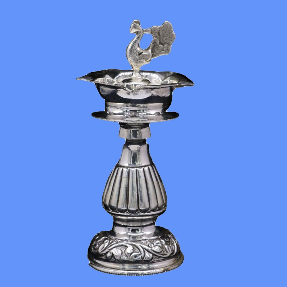 5 Inch Silver Diya Stand