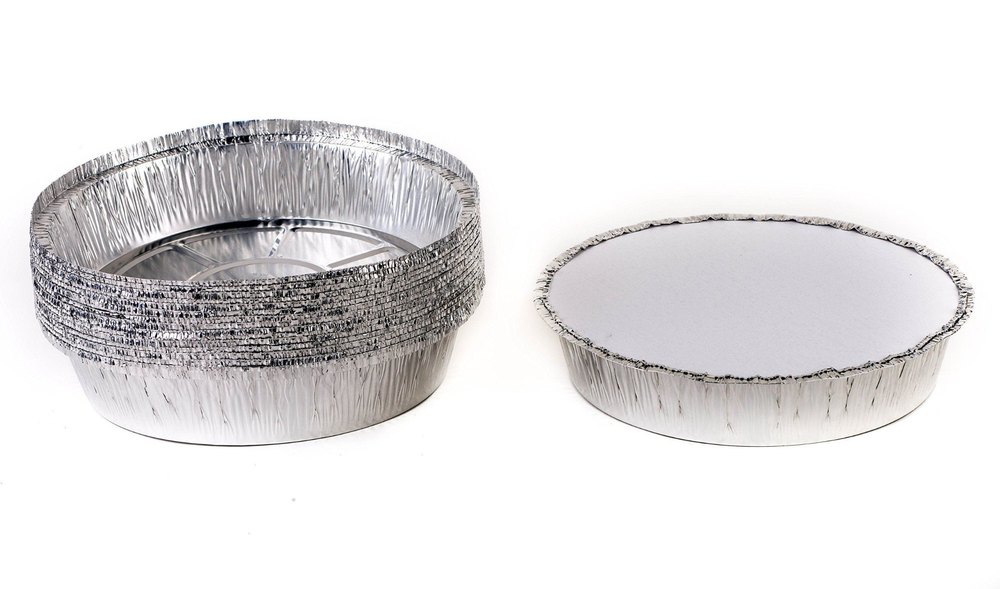 Plain Round 600 ML Silver Paper Container