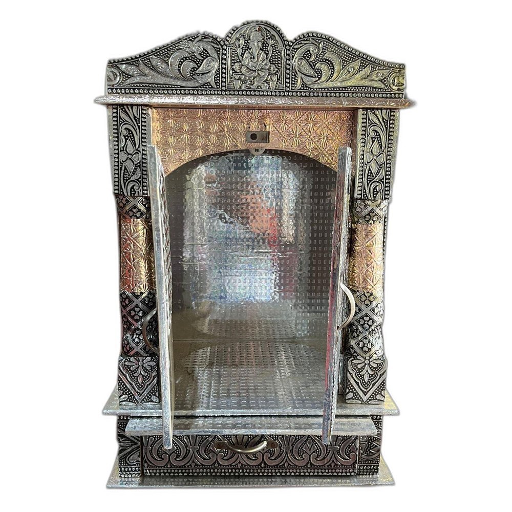 Sagwan Gray silver meena mandir, For Home