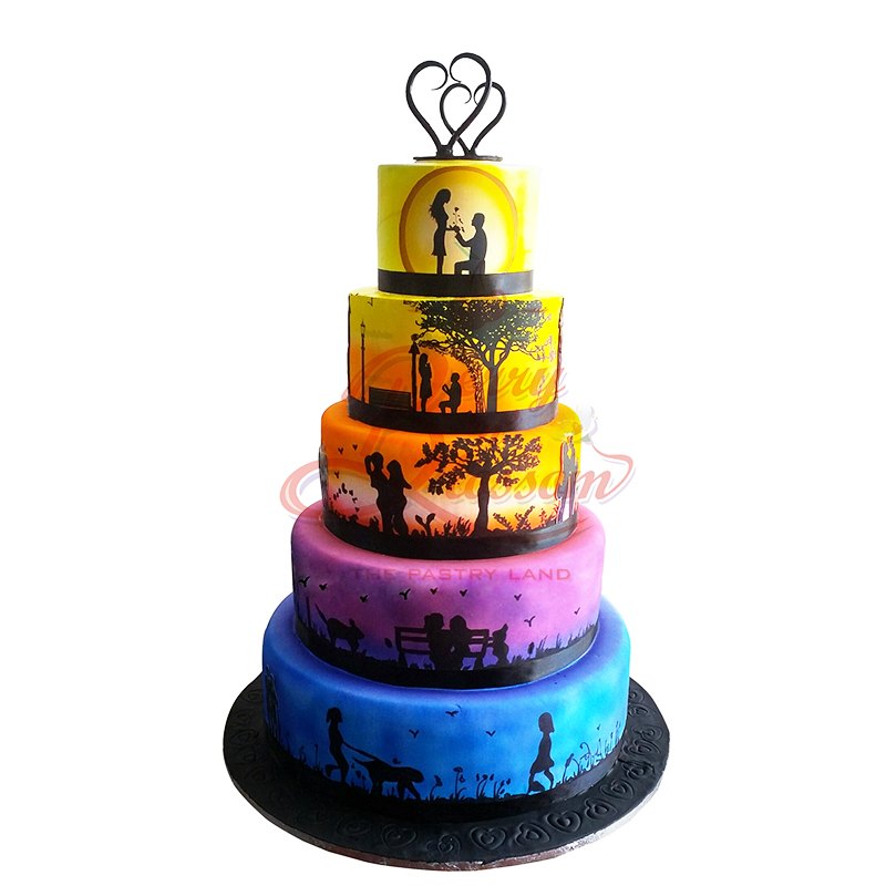 Round 5kg Wedding Cake, Weight: 5 Kg, Packaging Type: Box