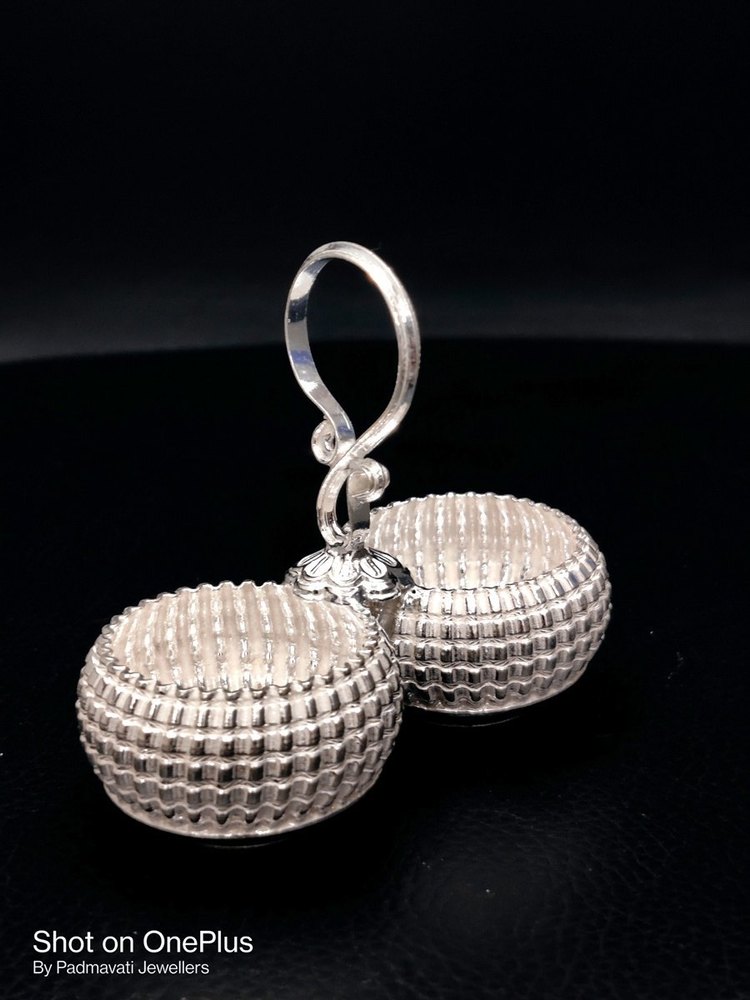 Silver Kumkum Panchwala Cup Set, Shape: Round, Weight: 20gm
