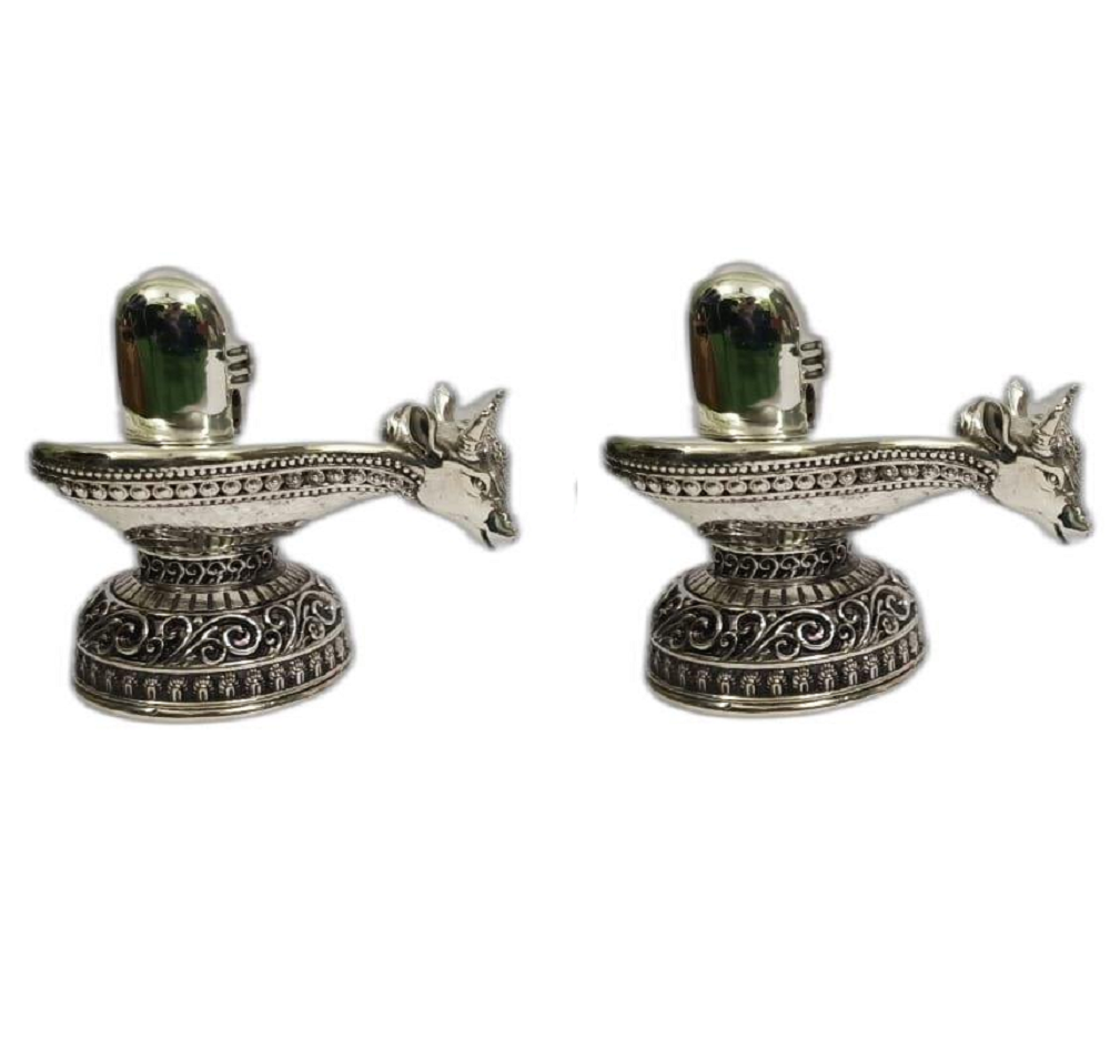 Polished Pure Silver Shivling Idol