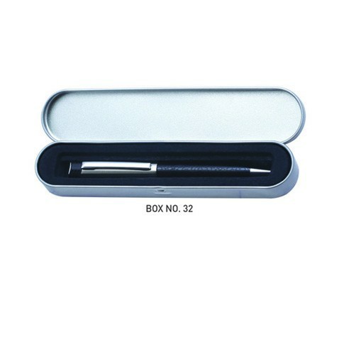 Silver Pen With Metal Box