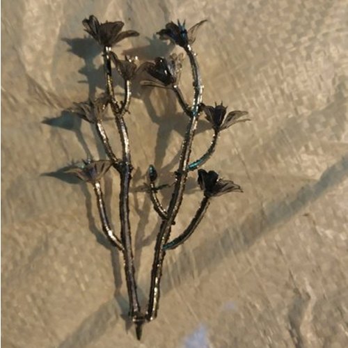Polished Silver Metal Flower