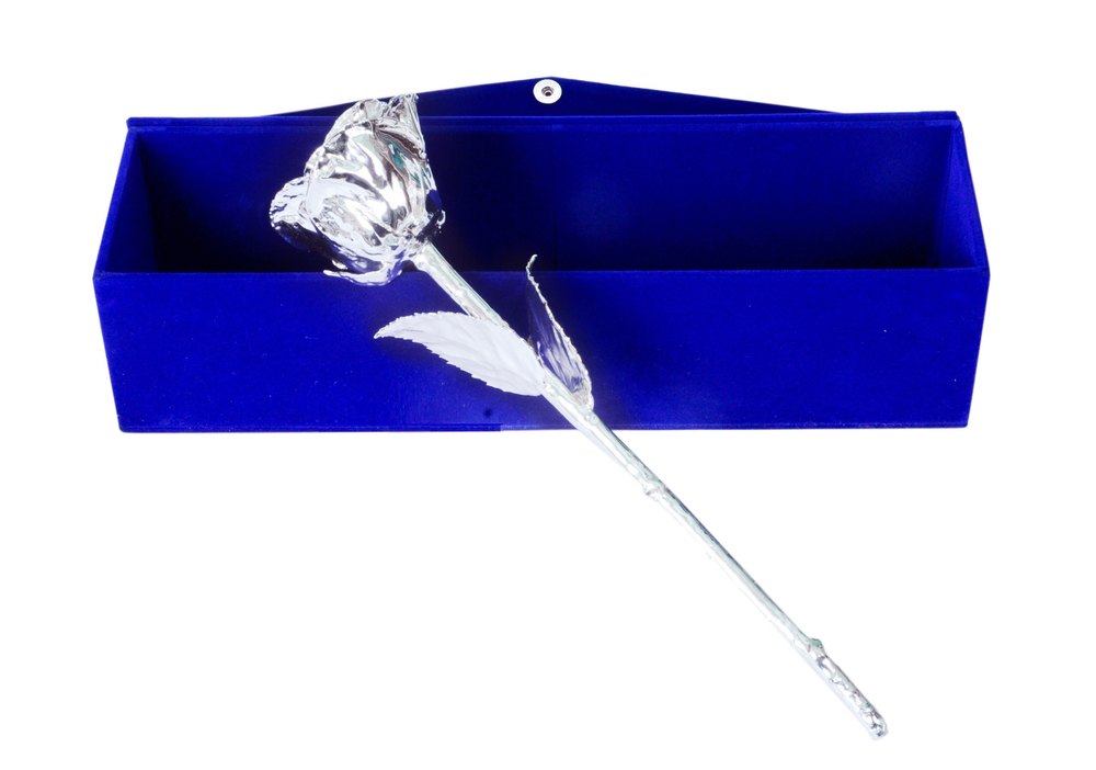 Exclusive Designer Natural Silver Rose 11 Inch