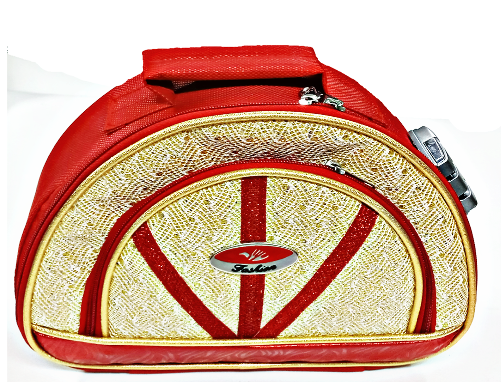 Golden-red Hemi-Spherical Stylish Silver Jewellery Box
