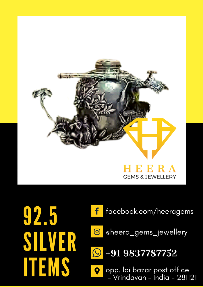 Round Hgj 92.5 Sterling Oxidized Handicraft Silver Water Fountain
