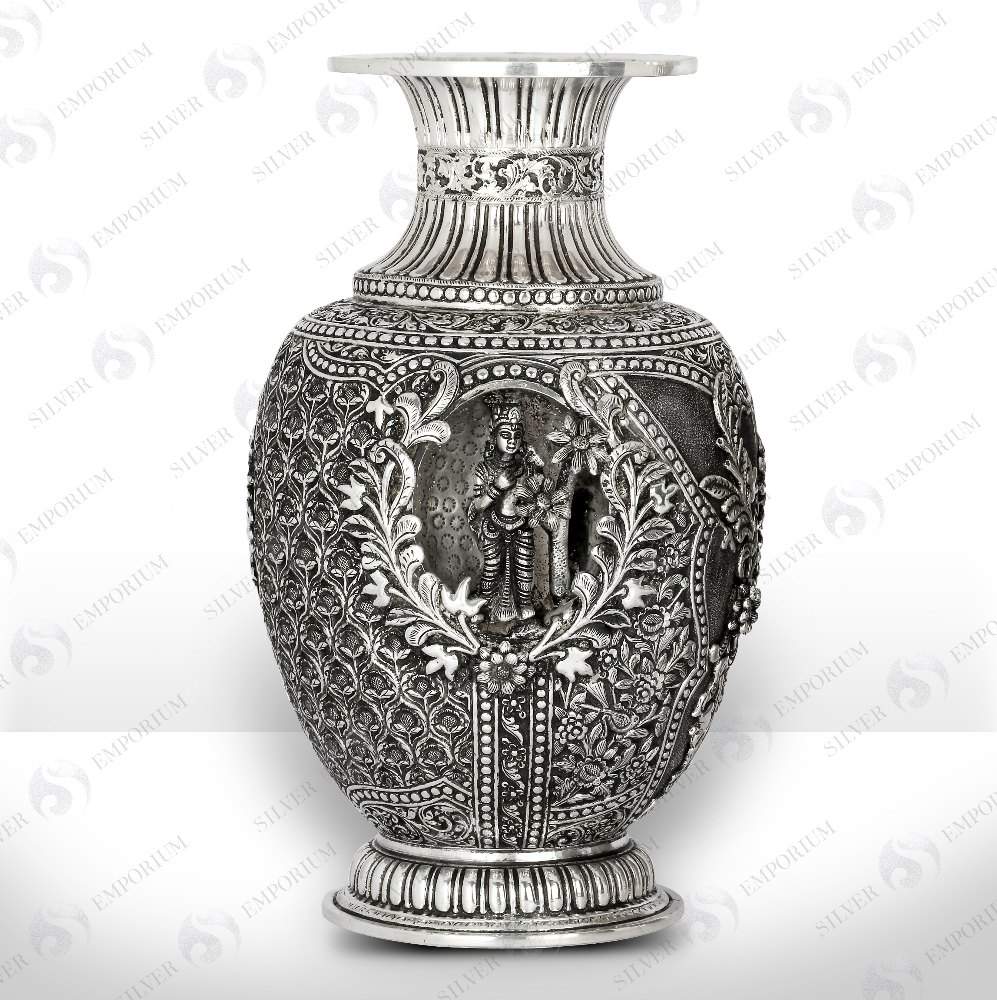 Silver Flower Pots