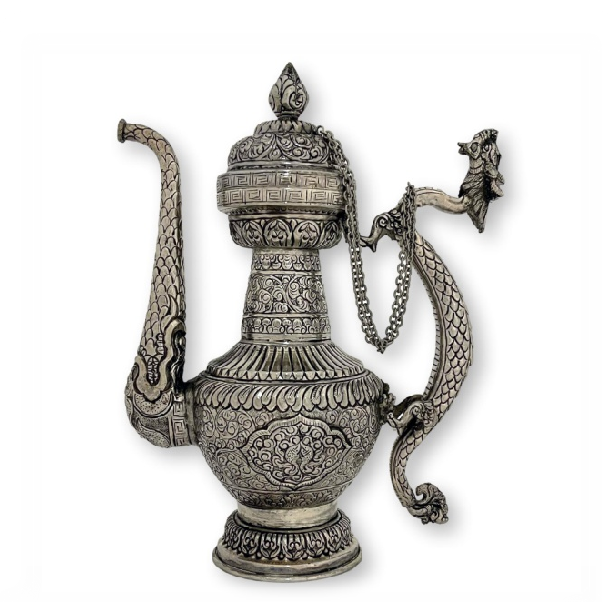 Dragon Surai German Silver Surahi, Size: 15 Inc