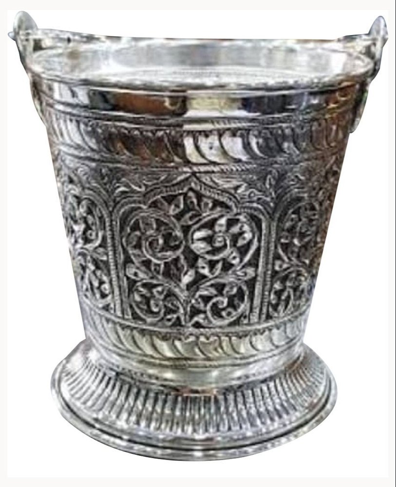 Polished Pure Silver Bucket