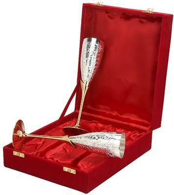 INDIAN CRAFTIO Silver Plated Long Goblet