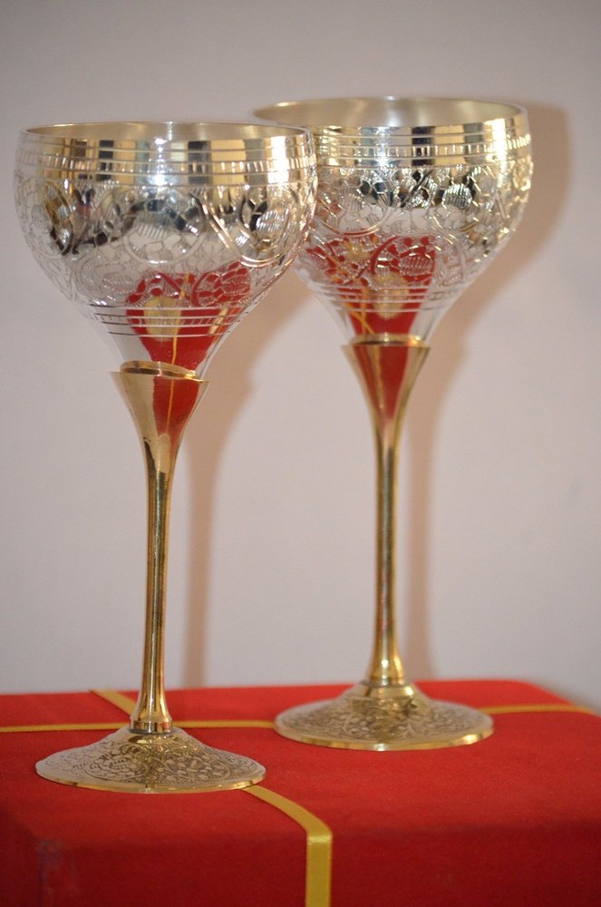 Silver- Plated Brass Celebration Goblets