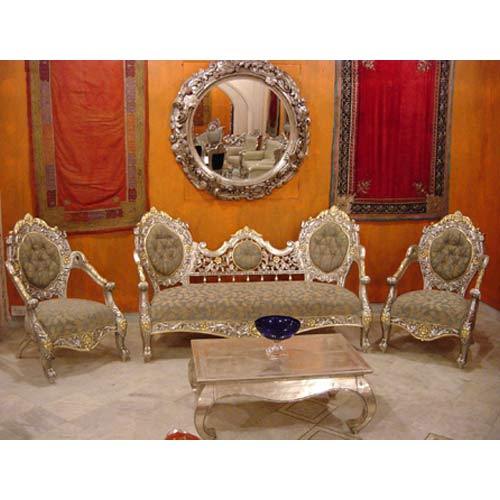 Silver Sofa Set