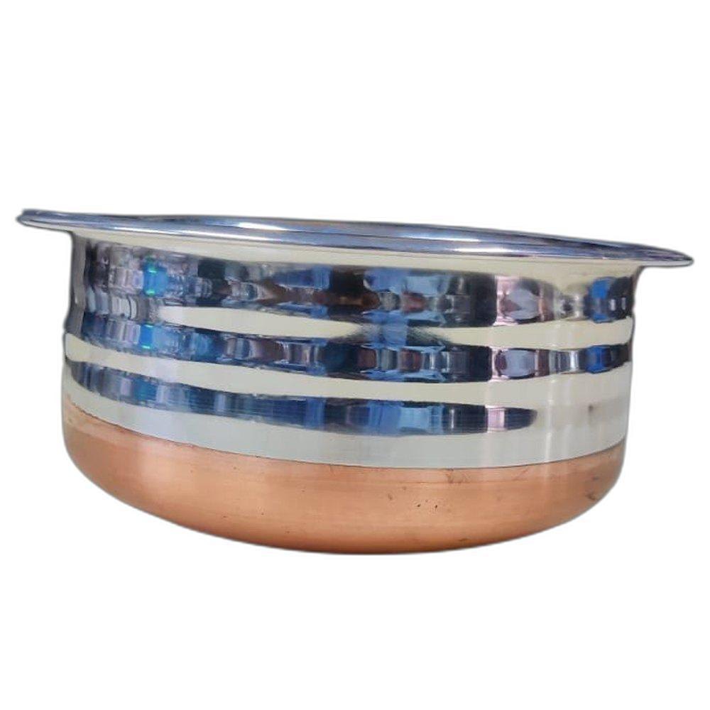 Silver Stainless Steel Copper Bottom Tope, For Home img
