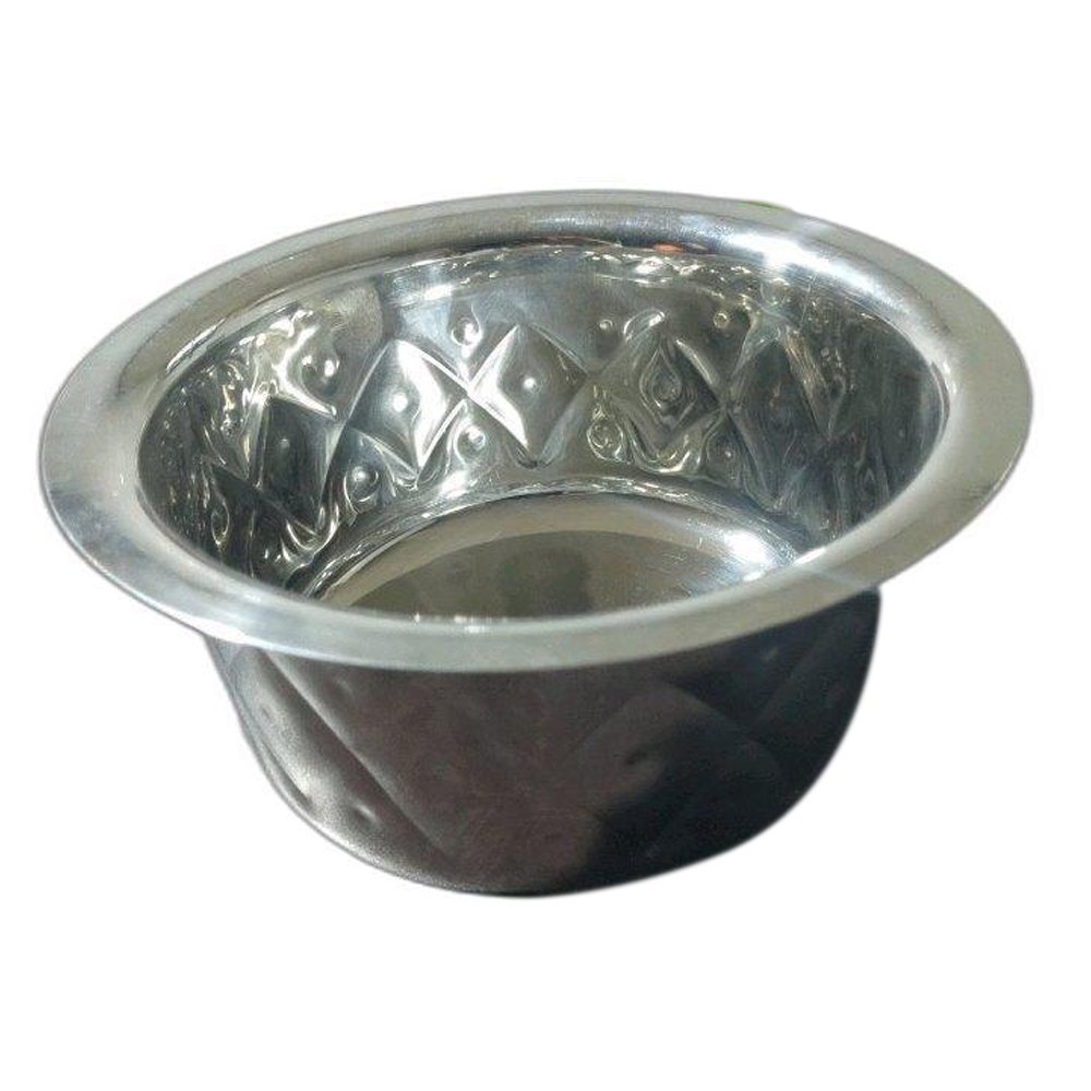 Round Silver Stainless Steel Tope, For Kitchen, Capacity: 1L