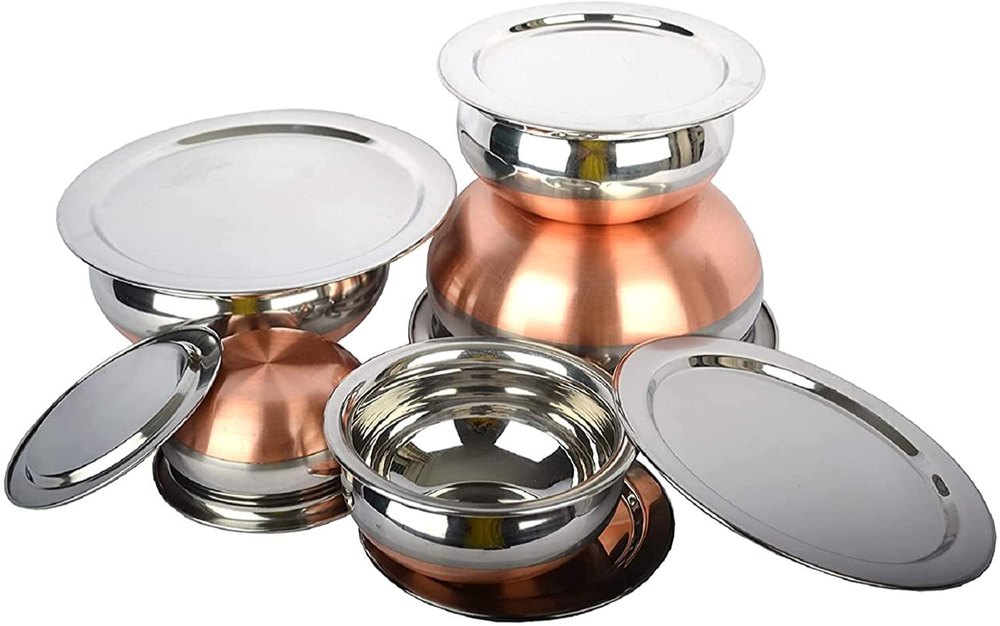 steinless steel copper bottom handi set